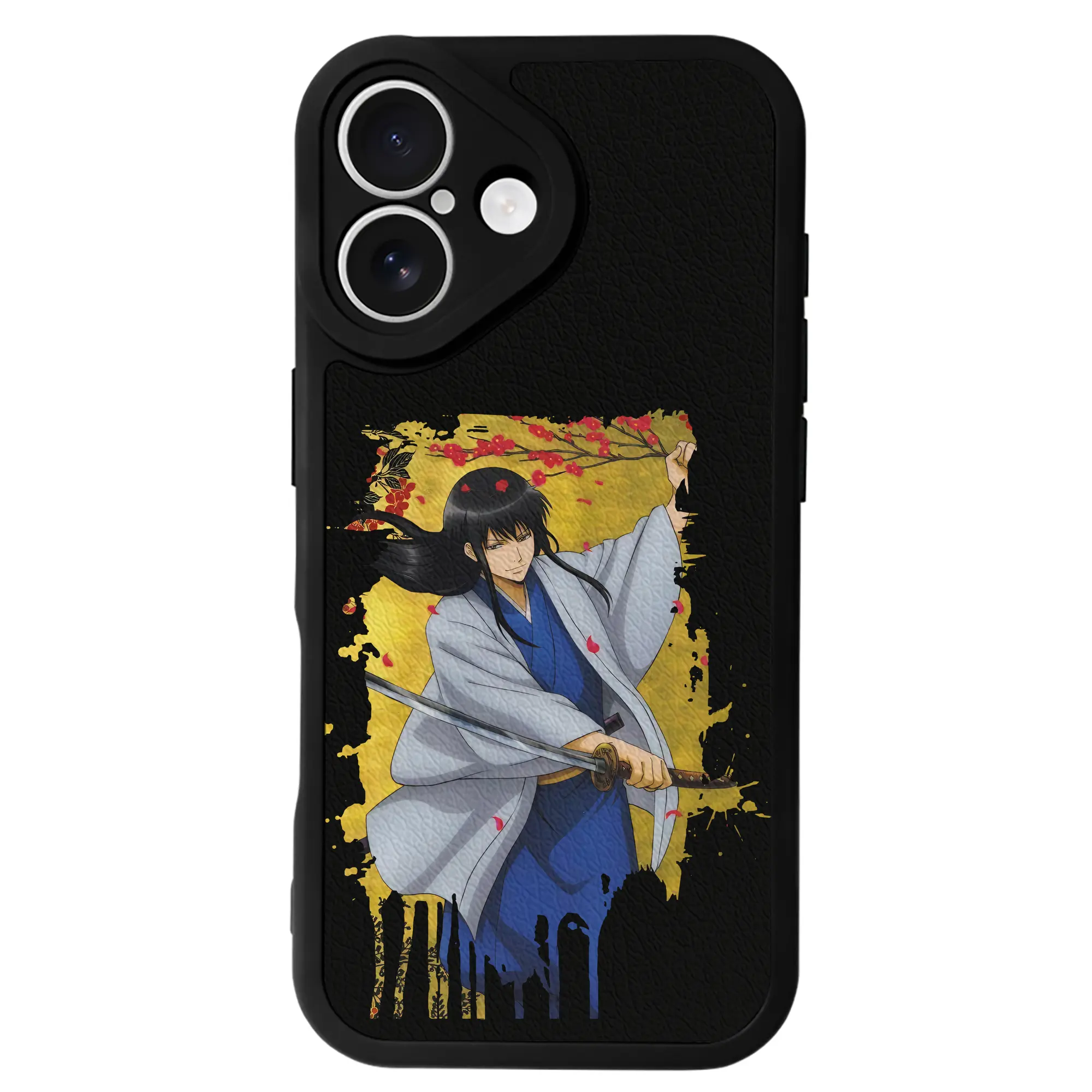 銀魂 グッズ 桂 小太郎 - IPhone 16シリーズ対応 ・ シリコンスマホケース ・ レザー調 ・ 高精度フィット ・ 耐衝撃 ・ ワイヤレス充電対応 ・ 精密カット